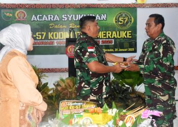 Syukuran HUT Ke – 57 Kodim 1707/Merauke Berlangsung Sederhana