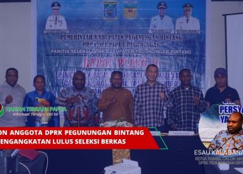 Seleksi Calon Anggota DPRK Pegunungan Bintang: 25 Berkas Lolos ke Tahap Selanjutnya