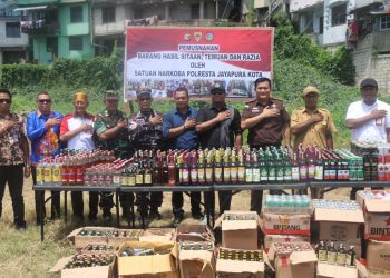 Polresta Jayapura Kota Musnahkan Barang Bukti Narkoba dan Miras