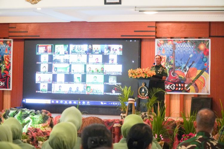 Komandan Korem (Danrem) 172/PWY, Brigjen TNI Dedi Hardono saat memberikan sambutannya. (Foto: Istimewa)
