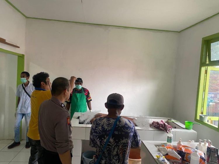 Korban saat berada di ruang jenazah rumah sakit. (Foto  : Istimewa)