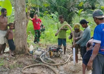 TMMD ke-124 Kodim 1710/Mimika Fokus Bangun Sumur Bor untuk Akses Air Bersih Warga