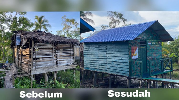 Rumah layak huni untuk salah satu warga Kampung Fayit. (Foto: Istimewa)