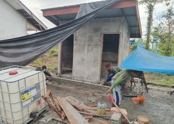 TMMD Genjot Pembangunan Teras MCK Umum di Kampung Naena Muktipura