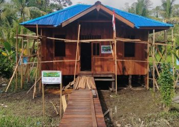 TMMD Kodim 1710/Mimika Rampungkan Lima Jembatan Penghubung di Kampung Pigapu