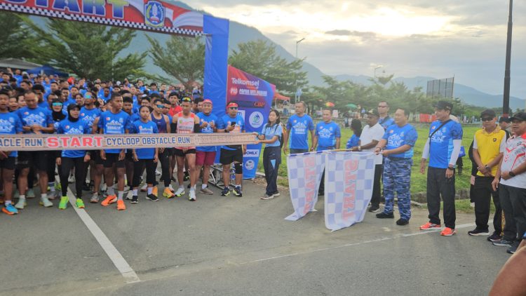 Ajang Cycloop Obstacle Run 2025 yang digelar di kawasan Pangkalan TNI AU (Lanud) Silas Papare, Sentani, Kabupaten Jayapura. (Foto: Istimewa)