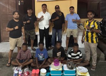 Empat Remaja Pelajar Diringkus Tim Opsnal Polres Jayapura atas Kasus Pencurian di Doyo Baru
