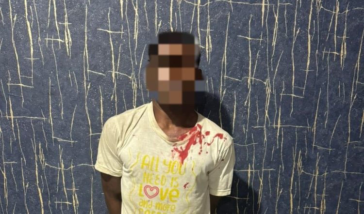 Pelaku bernama Yohanes Jhon Yogi ditangkap di Jalan Bobairo. (Foto: istimewa)