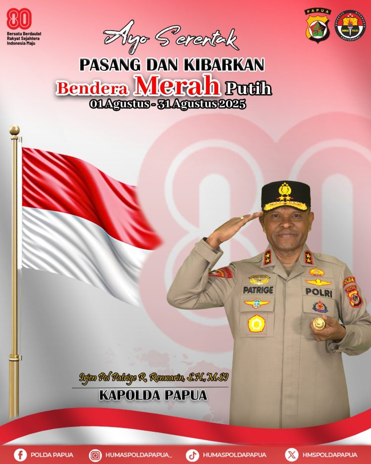 Pasang dan kibarkan bendera merah putih 1 - 31 Agustus 2025. (Foto: Istimewa)