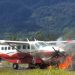 Pesawat Aviasi Puncak Papua Terbakar Usai Menabrak Portal Bandara Aminggaru Ilaga