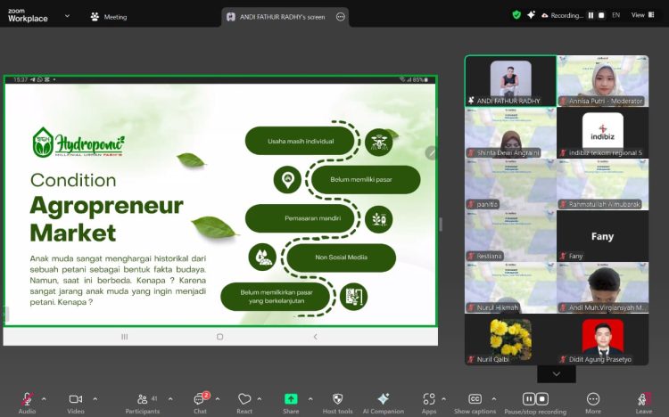 Webinar Join Insight bertajuk Hydroponic: Peluang Hijau, Cuan Berkelanjutan. (Foto : Istimewa)