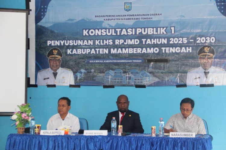 Penutupan Konsultasi Publik I dalam rangka penyusunan KLHS untuk RPJMD Kabupaten Mamberamo Tengah Tahun 2025–2030. (Foto: Istimewa)