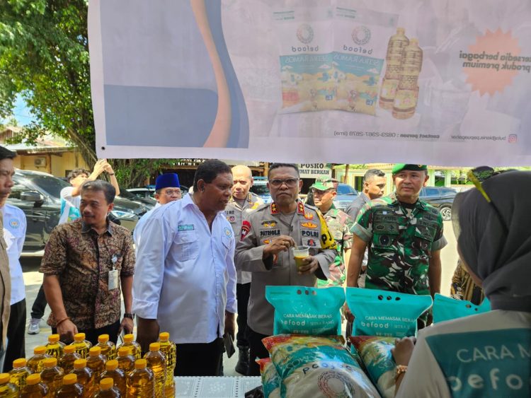 Perum Bulog menggelar Launching Gerakan Pangan Murah (GPM) di kawasan Masjid Al Aqsa Sentani, Kabupaten Jayapura. (Foto: Istimewa)