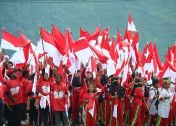 Lautan Merah Putih Warnai Puncak Jaya Jelang Peringatan Kemerdekaan