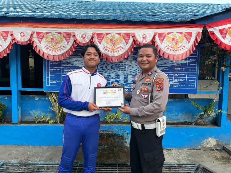 Tim Safety Riding mendapat apresiasi dari Direktorat Keamanan dan Keselamatan (Ditkamsel) Polres Jayapura. (Foto: Istimewa)