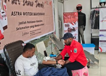 Semarak HUT RI ke-80, Astra Motor Manokwari Gelar Donor Darah Bersama PMI