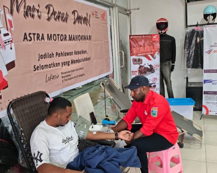 Astra Motor Manokwari menggelar kegiatan donor darah. (Foto: Istimewa)
