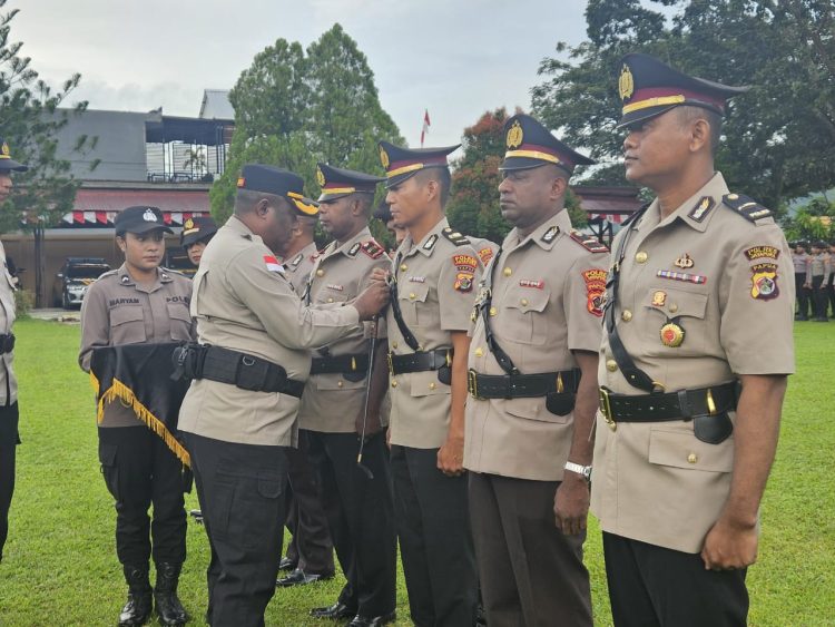 Sertijab yang berlangsung di halaman Mapolres Jayapura, Senin (25/8/2025). Foto: Istimewa