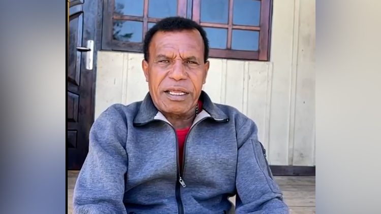 Ketua Lembaga Masyarakat Adat (LMA) Kabupaten Jayawijaya, Herman Doga saat memberikan imbauannya. (Foto: Istimewa)