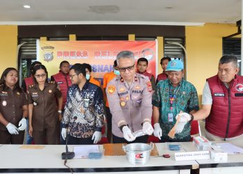 Polres Mimika Musnahkan 69,51 Gram Sabu Hasil Ungkap Kasus Narkotika