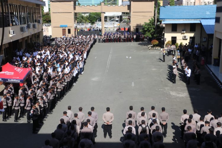 Apel Konsolidasi Personel dalam rangka mengantisipasi perkembangan situasi keamanan dan ketertiban masyarakat (sitkamtibmas) di wilayah hukum Polda Papua. (Foto: Istimewa)