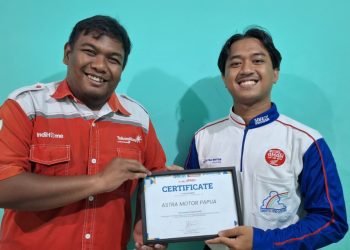 Astra Motor Papua Raih Apresiasi Telkomsel Jayapura atas Komitmen Edukasi Safety Riding