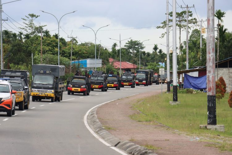 Patroli ini merupakan langkah antisipatif terhadap potensi aksi massa, mencontohkan demonstrasi yang sebelumnya terjadi di sejumlah kantor pemerintahan, termasuk di Papua. (Foto: Istimewa)