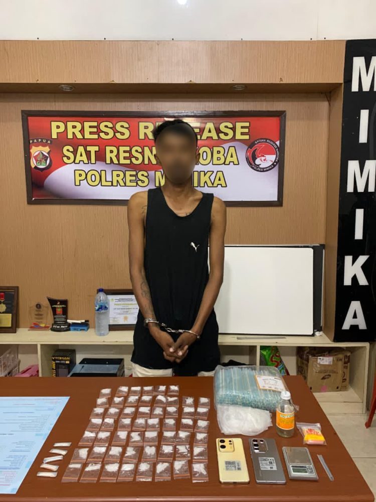 Polres Mimika berhasil menggagalkan peredaran narkotika jenis sabu di wilayah Timika. (Foto: Istimewa)