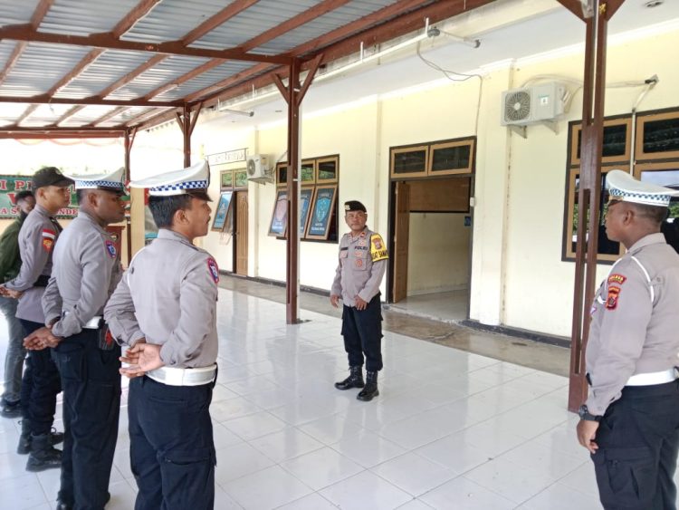 Usai sidang Perselisihan Hasil Pemilihan Umum (PHPU) Gubernur Papua, Polres Mamberamo Raya menggelar apel siaga. (Foto: Istimewa)