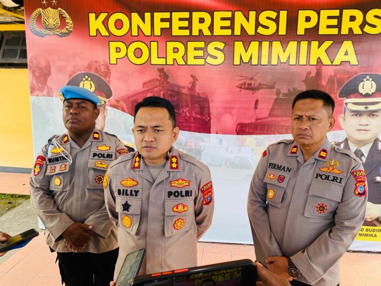 Kapolres Mimika AKBP Billyandha Hildiario Budiman menyampaikan permintaan maaf kepada masyarakat atas insiden tersebut. (Foto: Istimewa)