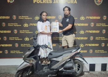 Polres Jayapura Serahkan Sepeda Motor Hasil Temuan kepada Pemilik yang Sah