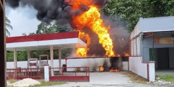 Api Lahap APMS di Kampung Bunyom, Polisi Selidiki Penyebab Kebakaran