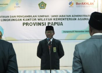 Pelantikan Pejabat Kemenag Papua 2025: Kakanwil Tekankan Asesmen dan Profesionalitas ASN
