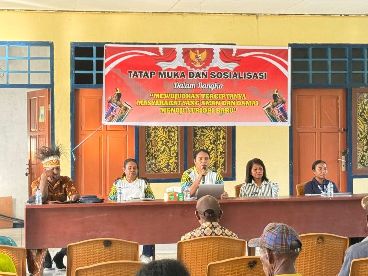 Tatap muka dan sosialisasi di Bamuskam Kampung Warbefondi, Supiori Selatan, Kabupaten Supiori. (Foto: Istimewa)