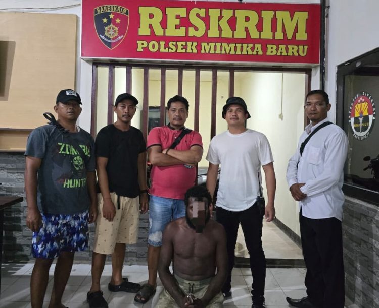 Polsek Mimika Baru berhasil mengamankan seorang pelaku curanmor berinisial TN 29. (Foto: Istimewa)