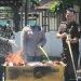 Polres Merauke Ikut Musnahkan Barang Bukti Narkotika Inkracht di Kejari Merauke