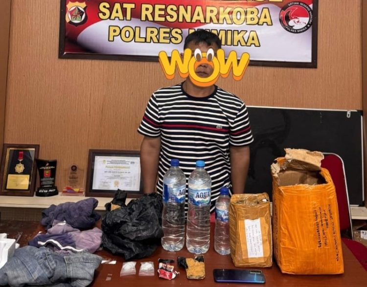 Polres Mimika berhasil menggagalkan upaya pengiriman narkotika golongan I jenis sabu melalui jasa kargo Bandara Moses Kilangin. (Foto: Istimewa)