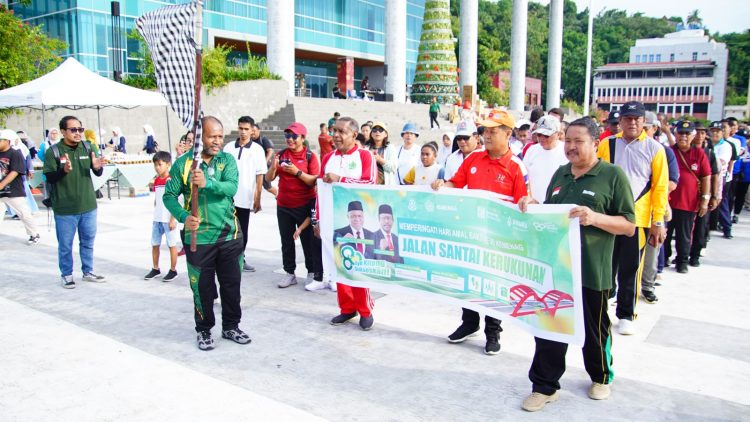 Jalan Santai Kerukunan sebagai bagian dari rangkaian kegiatan menyambut Hari Amal Bakti (HAB) ke-80 Kementerian Agama. (Foto: Istimewa)