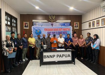 Labfor Polda Papua Uji Barang Bukti Sabu Sebelum Dimusnahkan di BNNP Papua