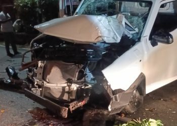 Pengemudi Diduga Konsumsi Alkohol, Hilux Alami Laka Tunggal
