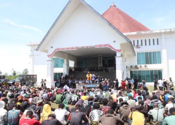 Front Mahasiswa Yahukimo Gelar Aksi Tolak Militerisme, Sampaikan 25 Tuntutan ke DPRD