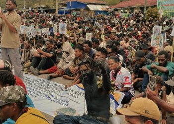 Pengamanan Humanis, Aksi Mahasiswa Pegunungan Bintang Berjalan Tertib