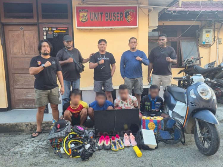 Para pelaku tidak melakukan perlawanan saat diamankan dan langsung dibawa ke Mapolres Jayapura . (Foto: Istimewa)