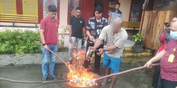 Sat Resnarkoba Polres Jayapura Musnahkan Barang Bukti Ganja