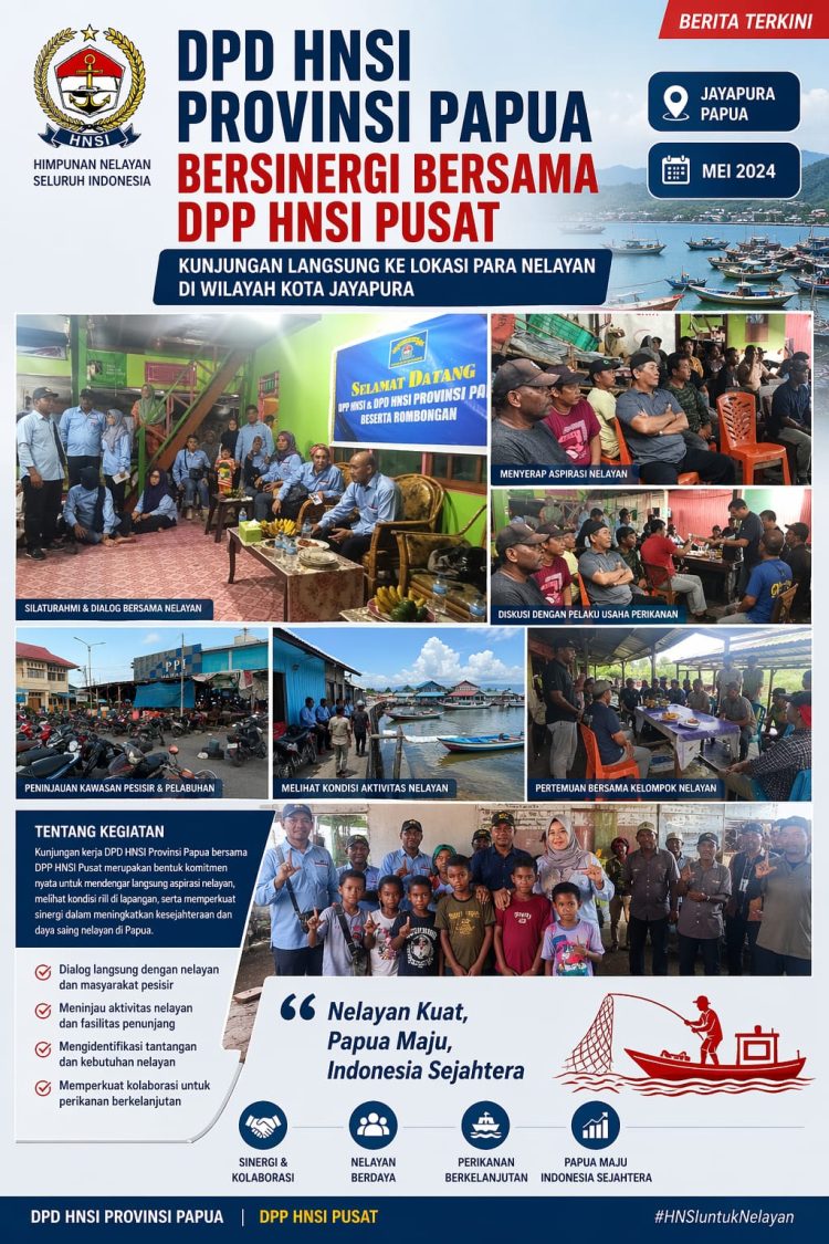 DPD HNSI Papua Bersama DPP Pusat Turun Langsung Tinjau Kondisi Nelayan di Jayapura. (Foto: Istimewa)