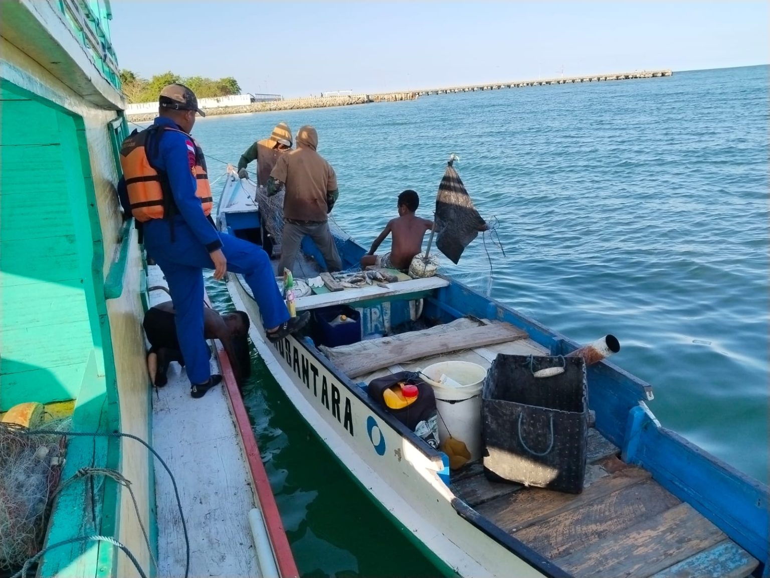 Polairud Sarmi Patroli Laut. (Foto: Istimewa)