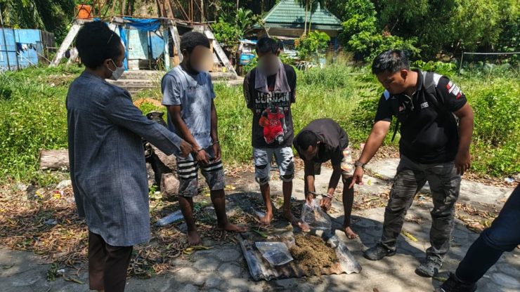 Ratusan Gram Ganja Dimusnahkan Satresnarkoba Polresta Jayapura Kota