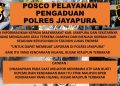 Dampak Kericuhan Stadion Lukas Enembe, Polres Jayapura Siapkan Posko Pelayanan Aduan