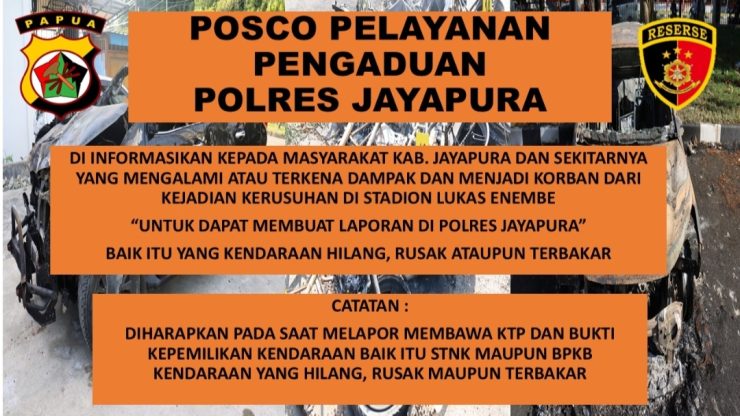 Polres Jayapura Buka Posko Pengaduan Masyarakat. (Foto: Istimewa)