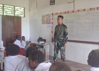 Satgas TMMD Masuk Sekolah, Perkenalkan Matematika Dasar Metode Gasing